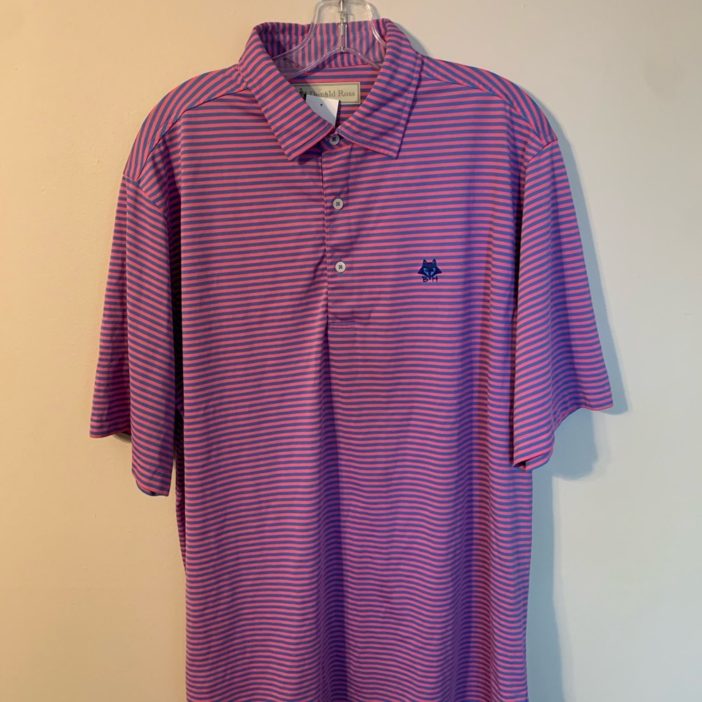 Large Donald Ross Brand Baiting Hollow Golf shirt